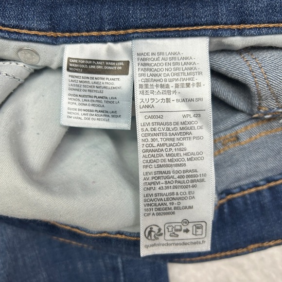 Levi's 311 Womens Jeans 32 Blue Denim Shaping Skinny Mid Rise Stretch Medium - Picture 11 of 14